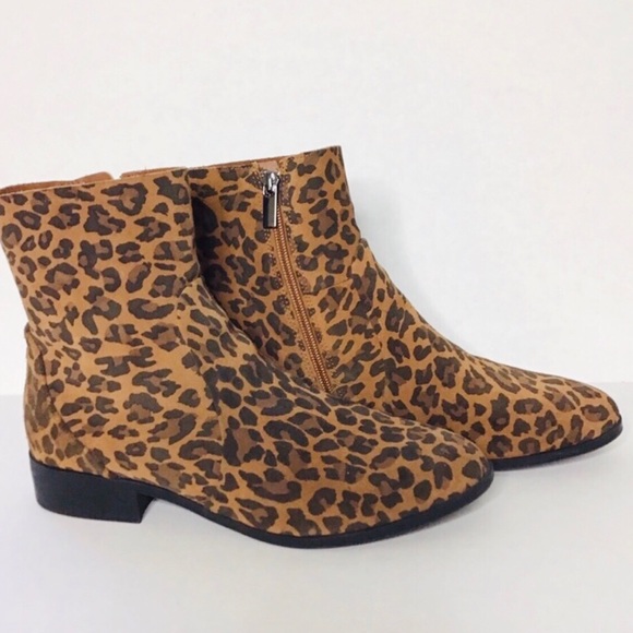 topshop leopard boots